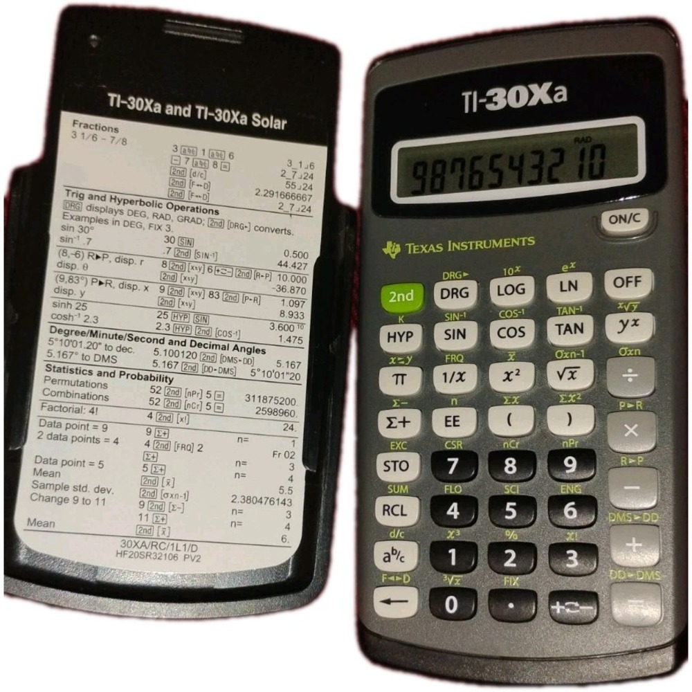 Texas Instruments TI-30Xa Scientific Calculator Solar‎ Powered tested